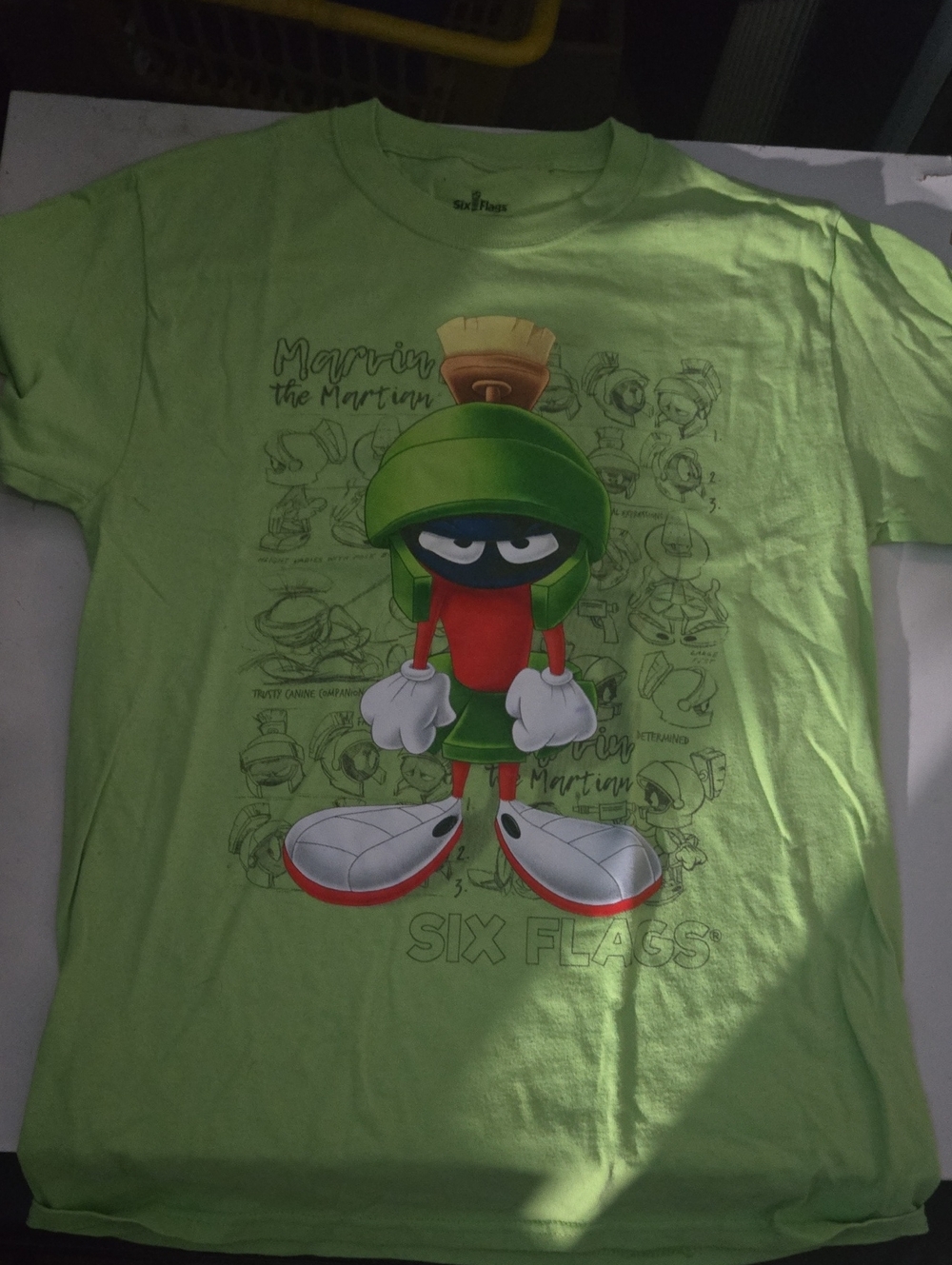 Marvin the Martian Green Graphic Tee - Kids Size SMALL